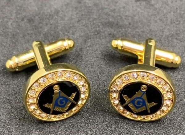 Square and Compass Cufflinks - Image 2