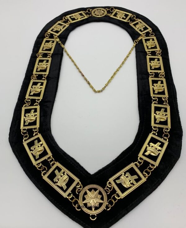 Knights Templer Gold Chain Collar