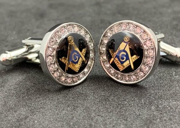 Square and Compass Cufflinks - Image 4