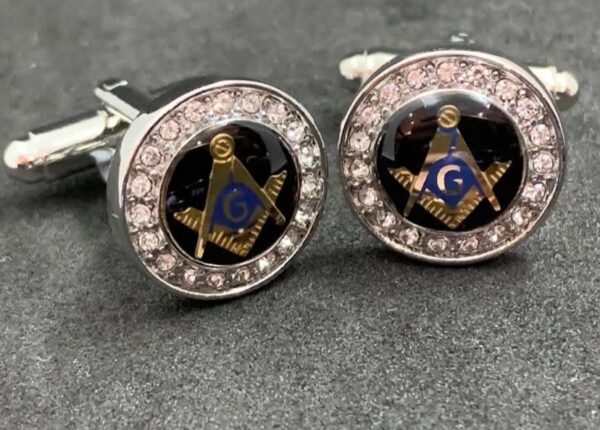 Square and Compass Cufflinks - Image 3