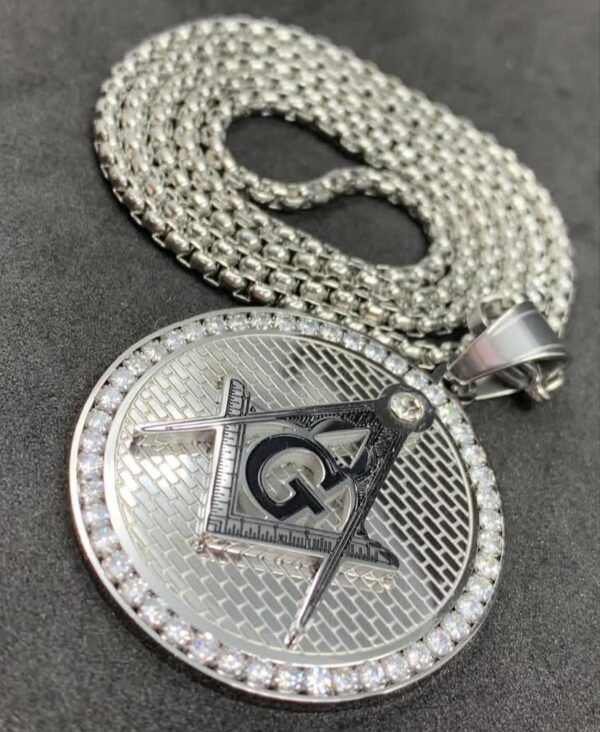 Square and Compass Diamond Pendants