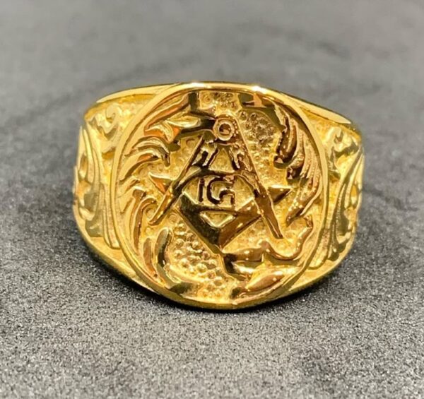 Night Templar Seal Gold Ring - Image 14