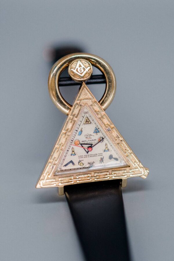 Masonic triangular waltham watch